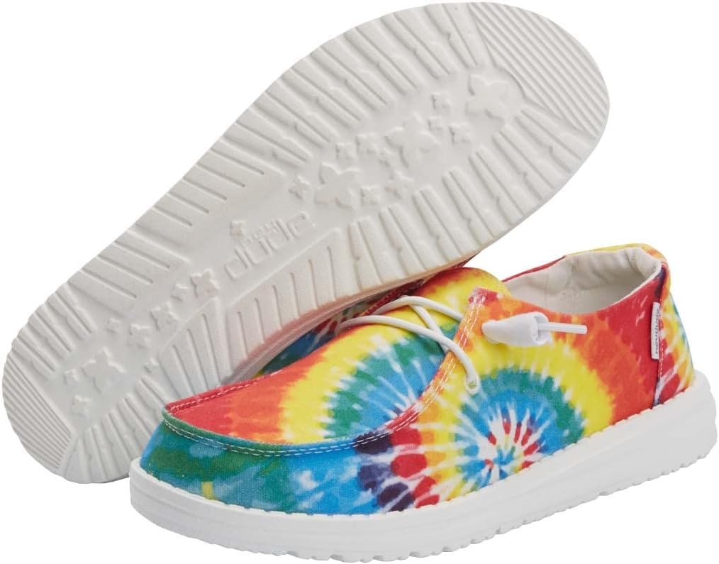 HEYDUDE Women's Wendy Mandala Tie Dye Size 6 | Women’s Shoes | Women’s Lace Up Loafers | Comfortable & Light-Weight - Image 3