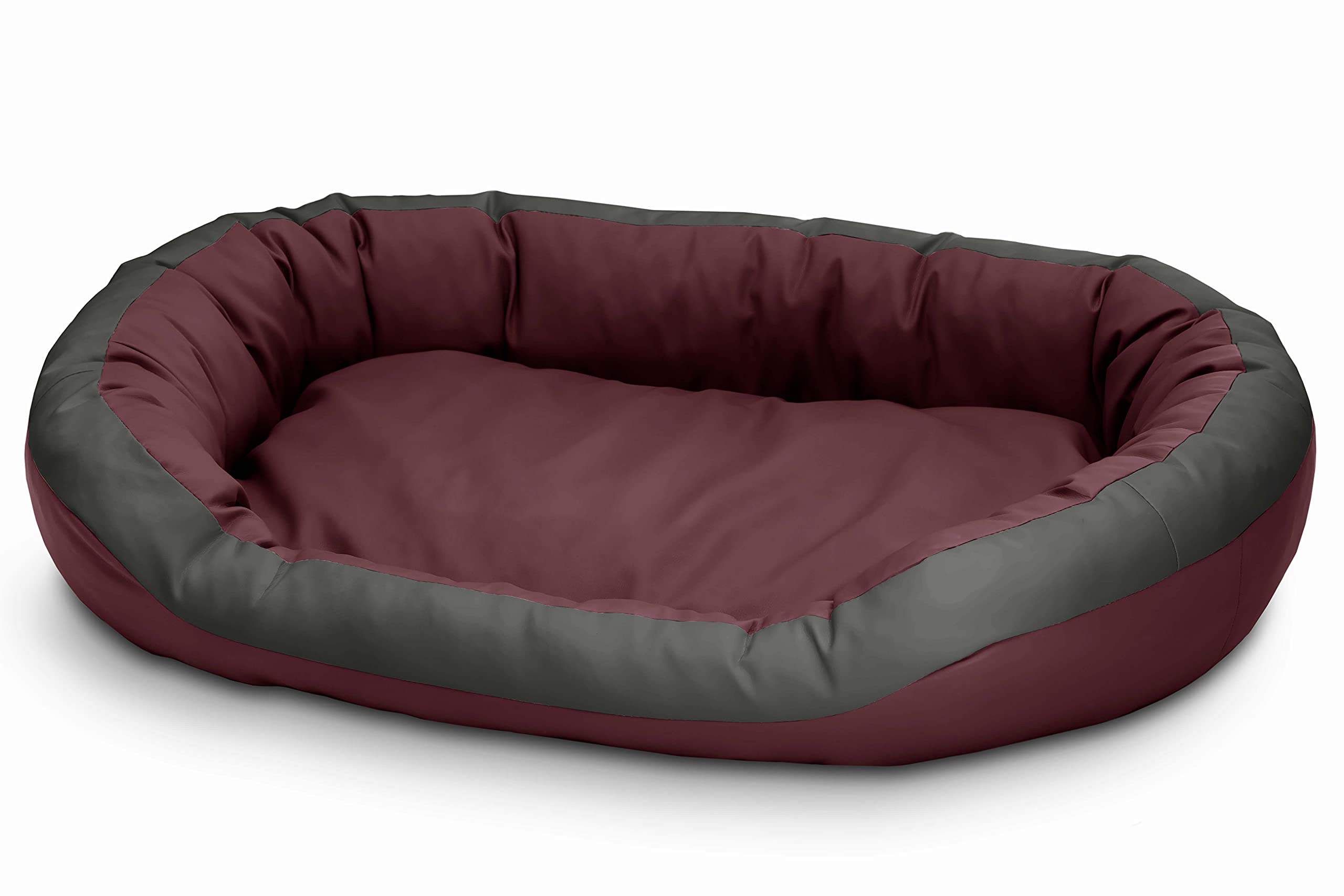 Cama para perros de cuero ecológico, suave para perros medianos y grandes, cama mullida para perros, sofá Luxus XL/XXL