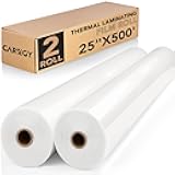 CAREGY Thermal Laminating Film Roll 2 Pack1.5 Mil 1 Inch Core Laminate Rolls,25