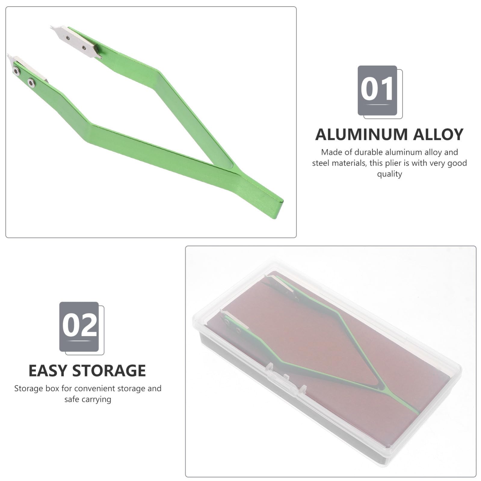 SHINEOFI Alicates para Relojes Tipo, Aleación de Aluminio y Acero, Verde