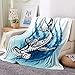 ZHHSJJ Coperta in Microfibra di Flanella Bianco e nero e squalo martello Morbido Durevole e Caldo 3D Stampa Peluche Matrimoniale Coperte Copriletti per Letto Divano 180 x 200 cm