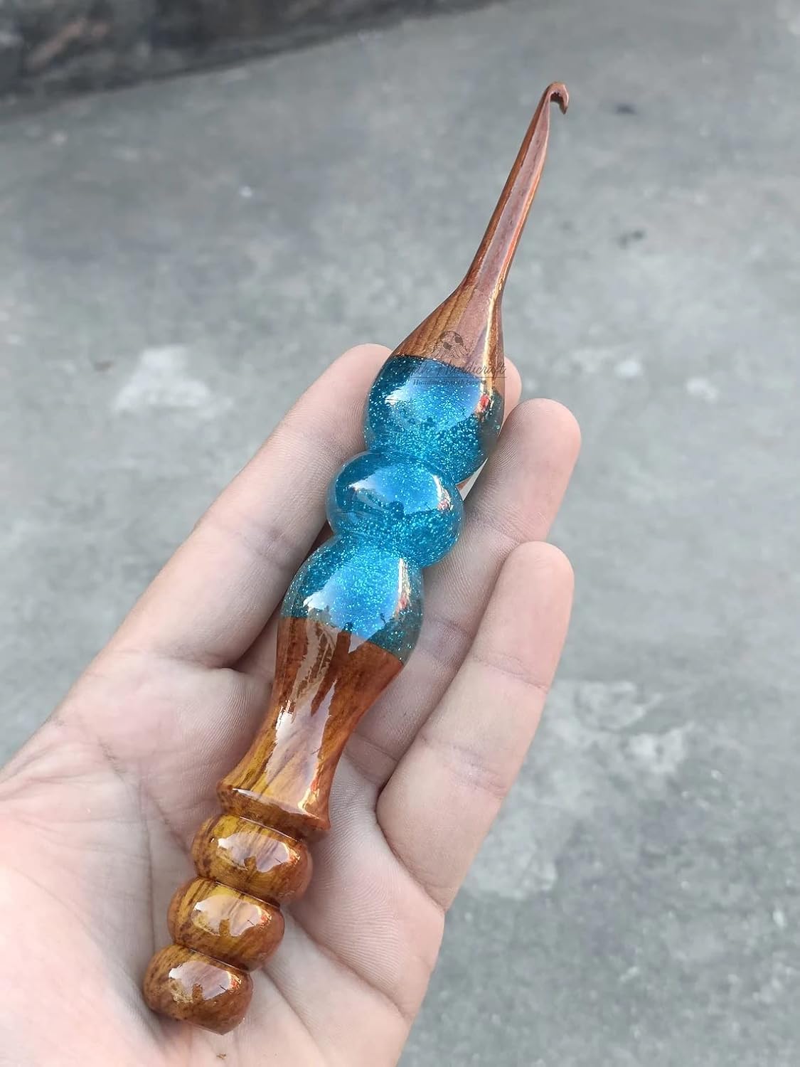 Epoxy Resin Crochet Hooks for Crocheting Wooden and Resin