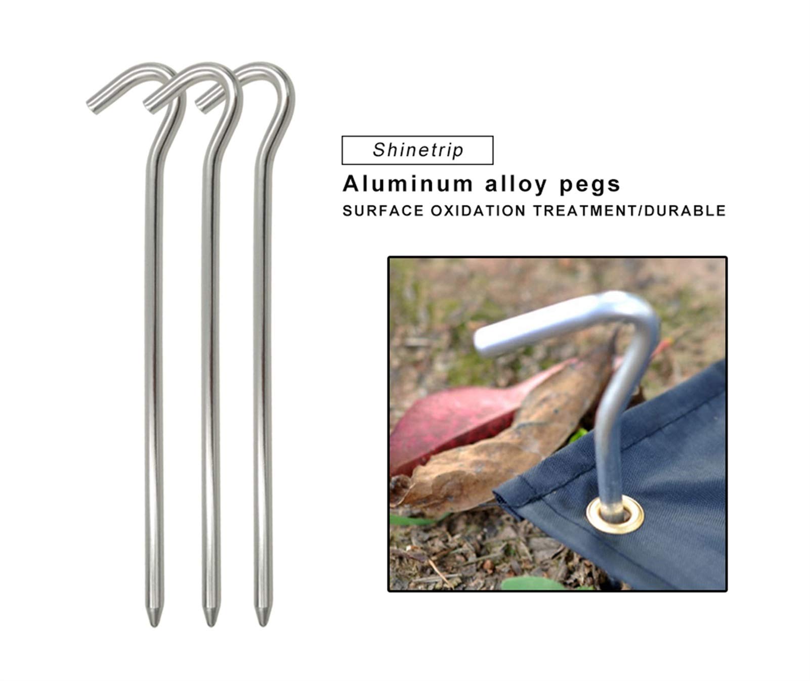 Piquets pour rideaux – 10 pièces/lot de piquets pour rideaux de 18 cm – Piquets pour rideaux en aluminium ronds pour rideaux en alliage d'argent, clous pour extérieur, accessoires pour rideaux pour