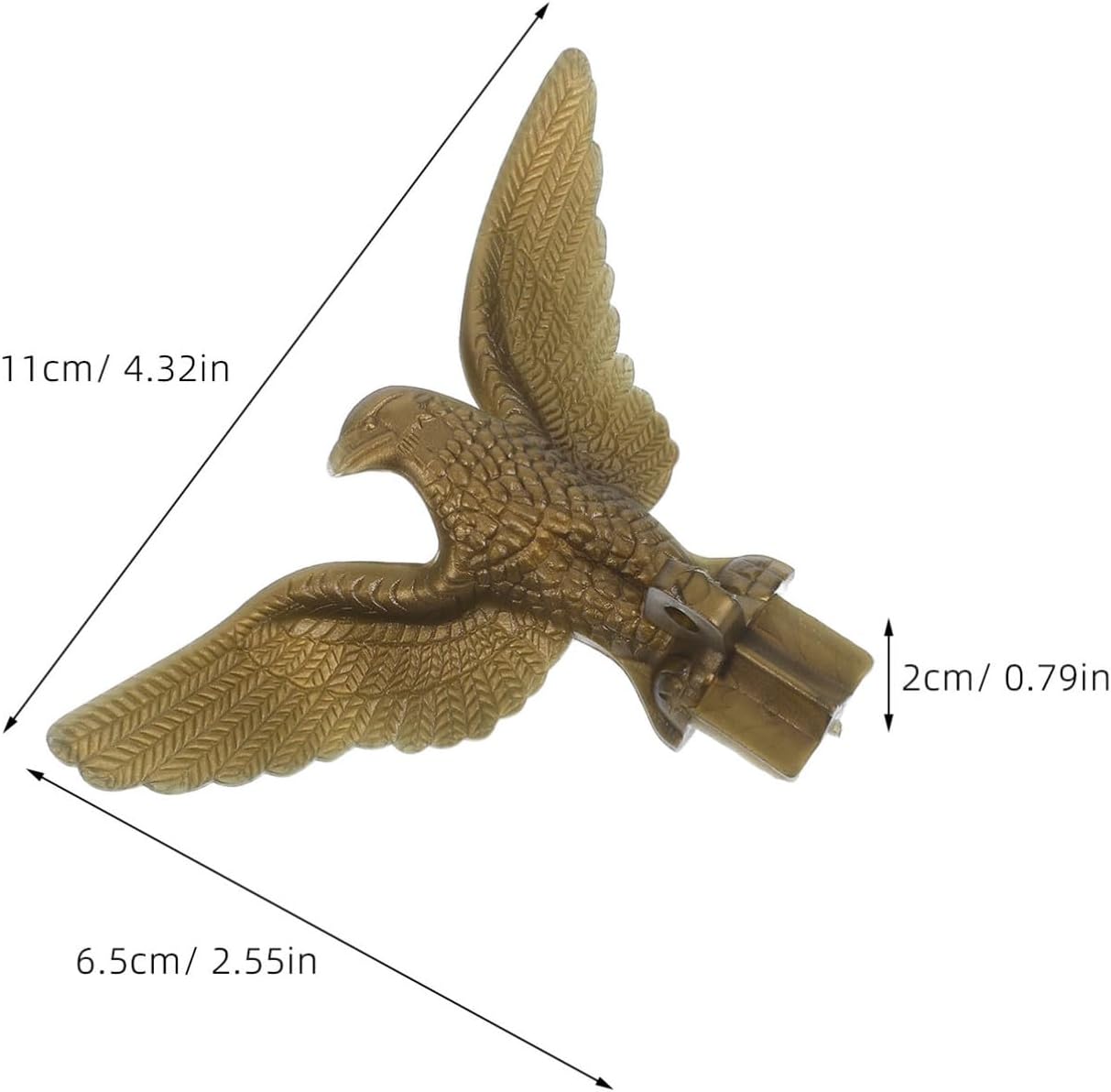 4Pcs Golden Plastic Eagle Flag Pole Topper Ornament Replacement image 2