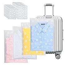 AiQInu 20 Pezzi Sacchetti per Vestiti Trasparenti Plastica, Sacchetti Vestiti Viaggio, Borsa Valigia Organizer, Trasparenti Plastica da Zip