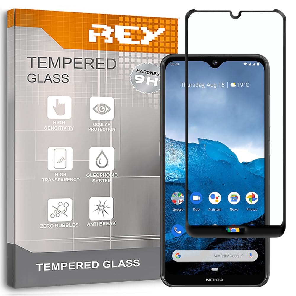 Pellicola Vetro Temperato REY Per Nokia 7.2 E 6.2 - 2 Pezzi, Protezione 9H+ Antigraffio