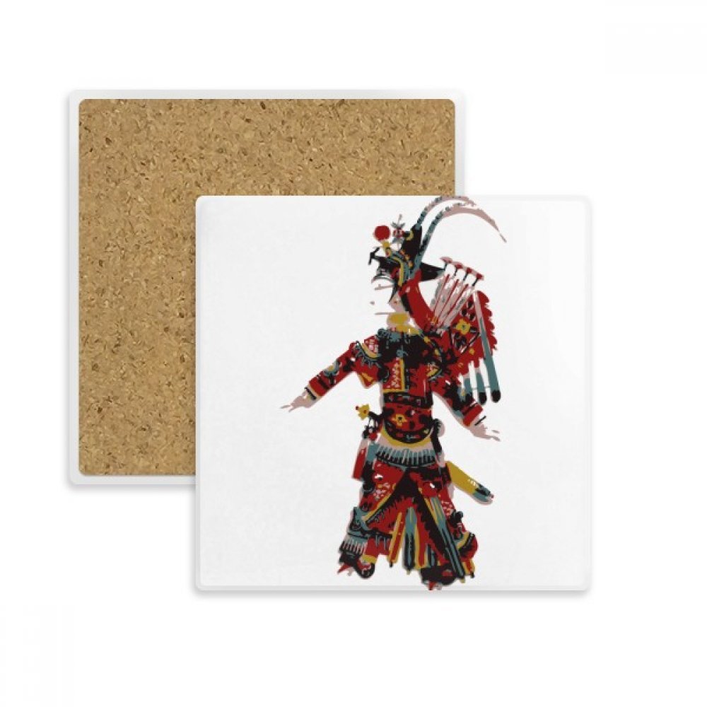 Coaster opéra chinois dessous de verre en pierre absorbante pour tasse de café