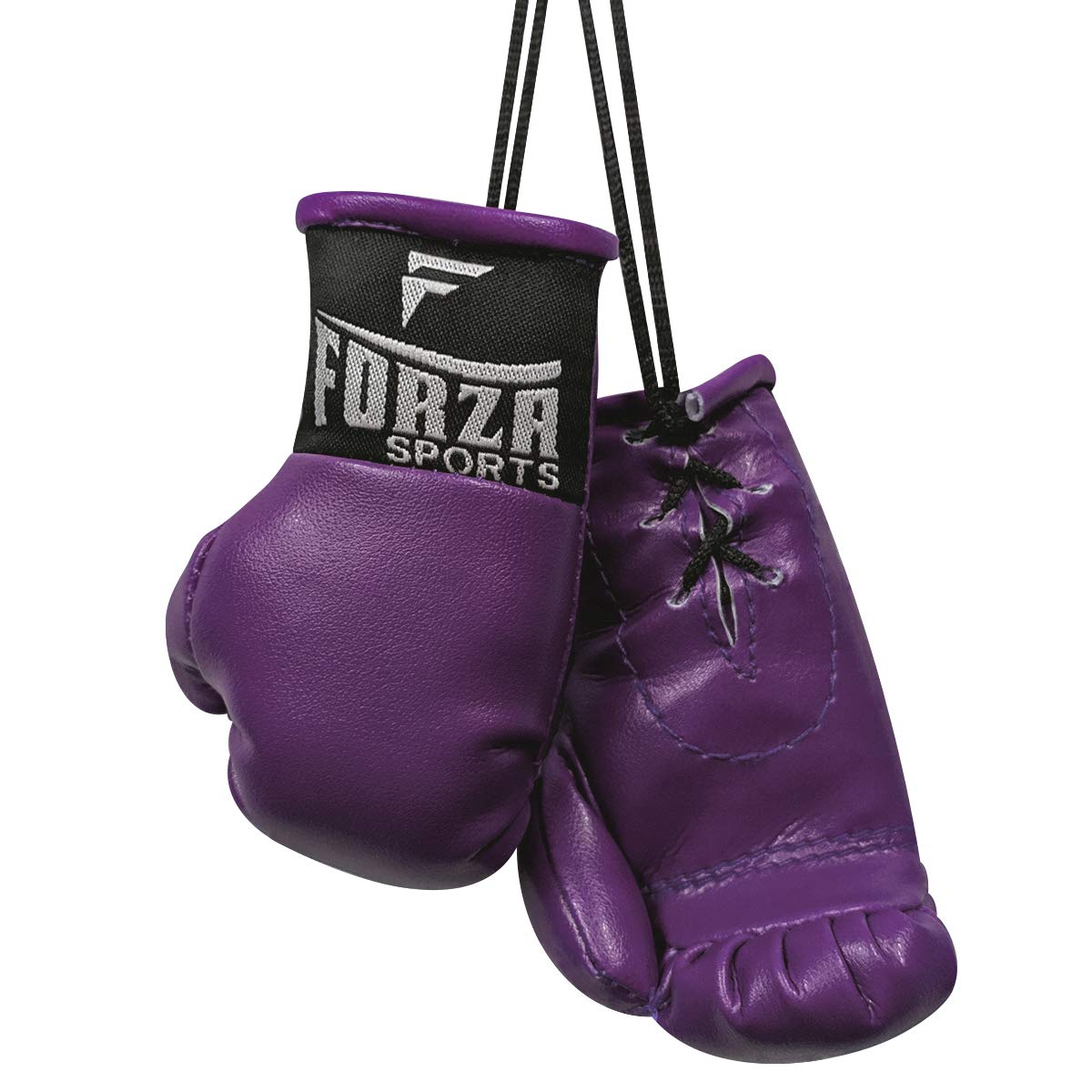 Forza Sports 3.5" Lace Up Mini Boxing Gloves, Realistic Design and Miniature Training Glove Detail Looks Great Hanging on a Car Rearview Mirror, Gym Bag, and Backpack