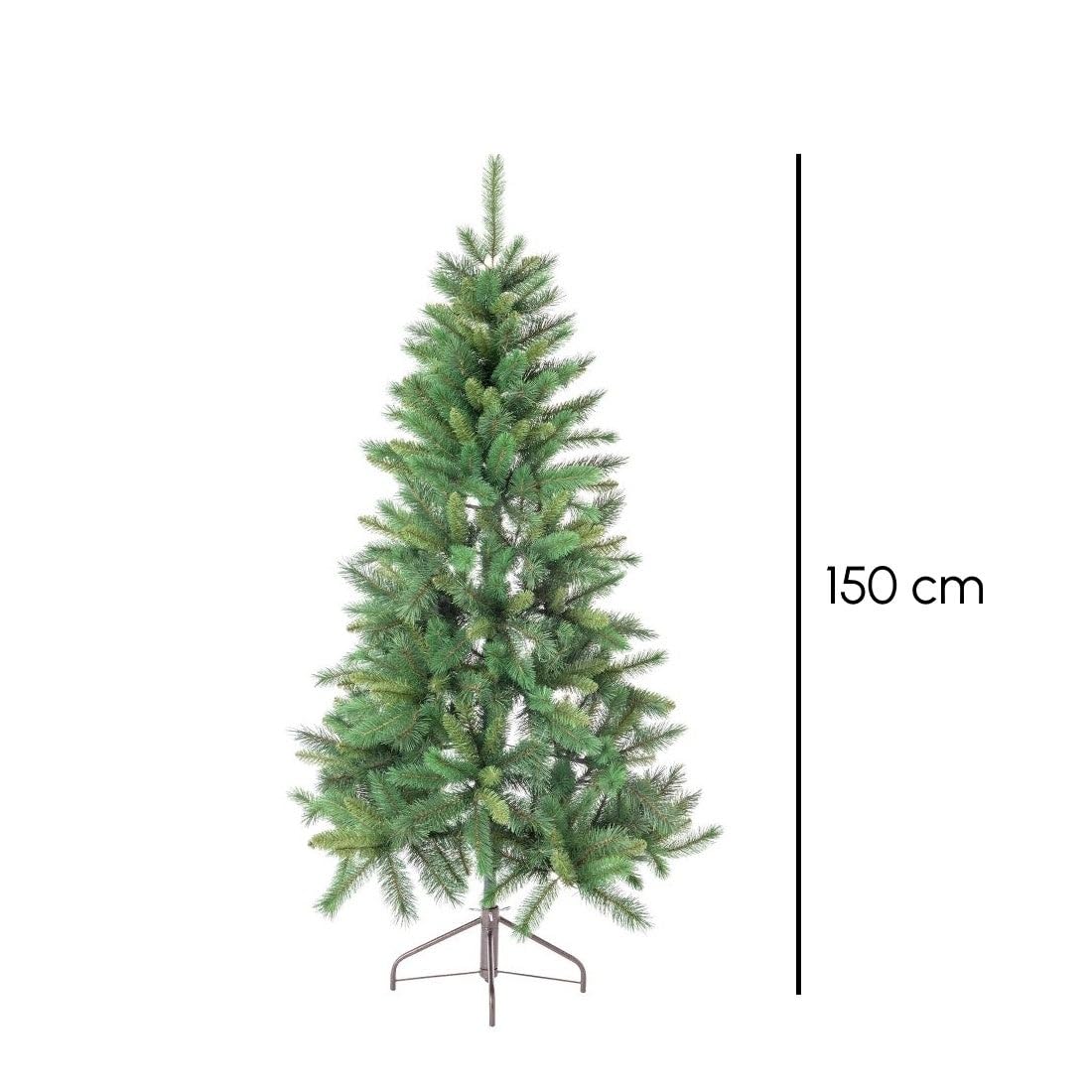 LOLAhome Medio árbol de Navidad Artificial de Pared Mixto ignífugo