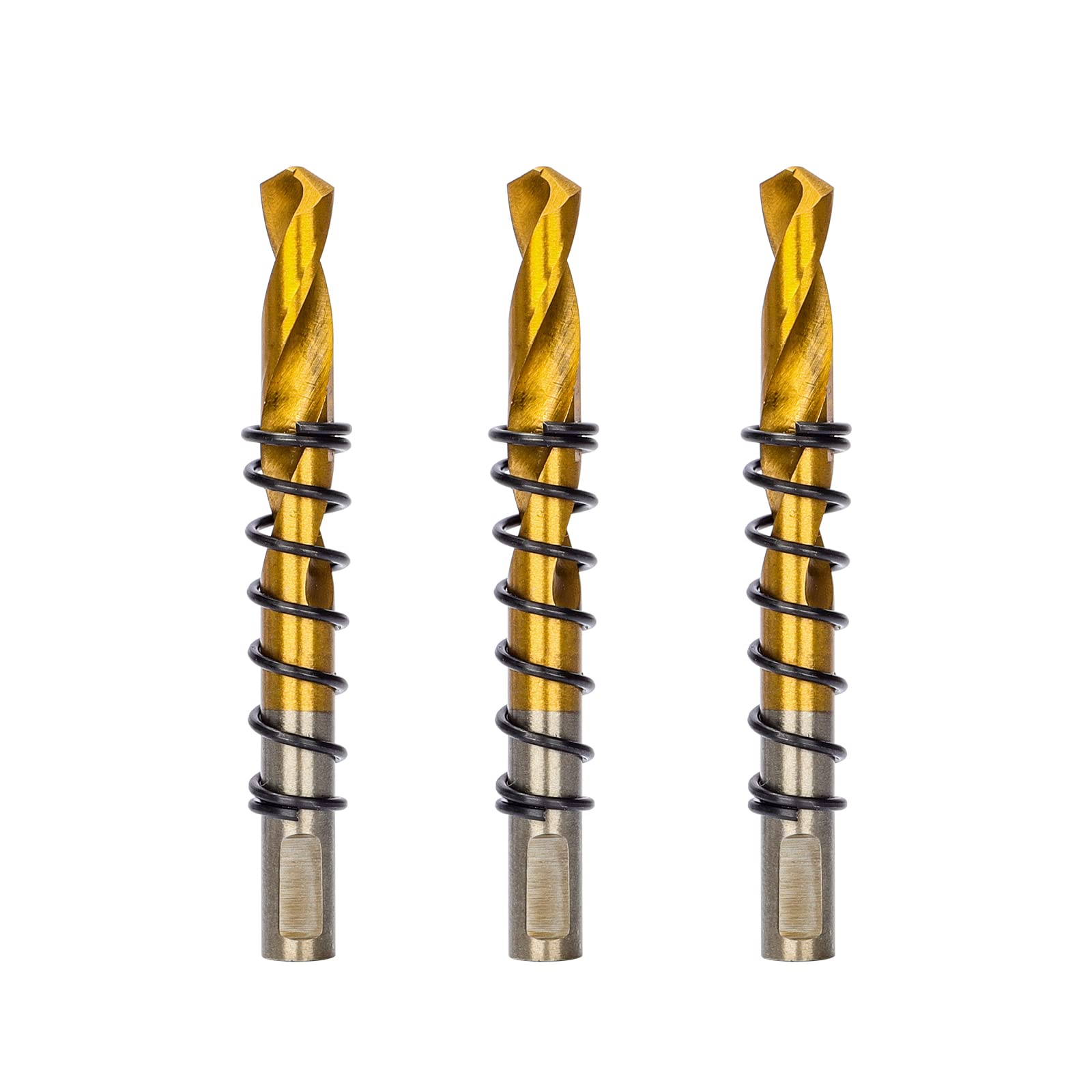 Titanium-Plated Pilot Drill Bit for Hole Saw 3Pcs, Hole Saw Center Drill bit for Metal, Steel, Iron, Wood, Plastic