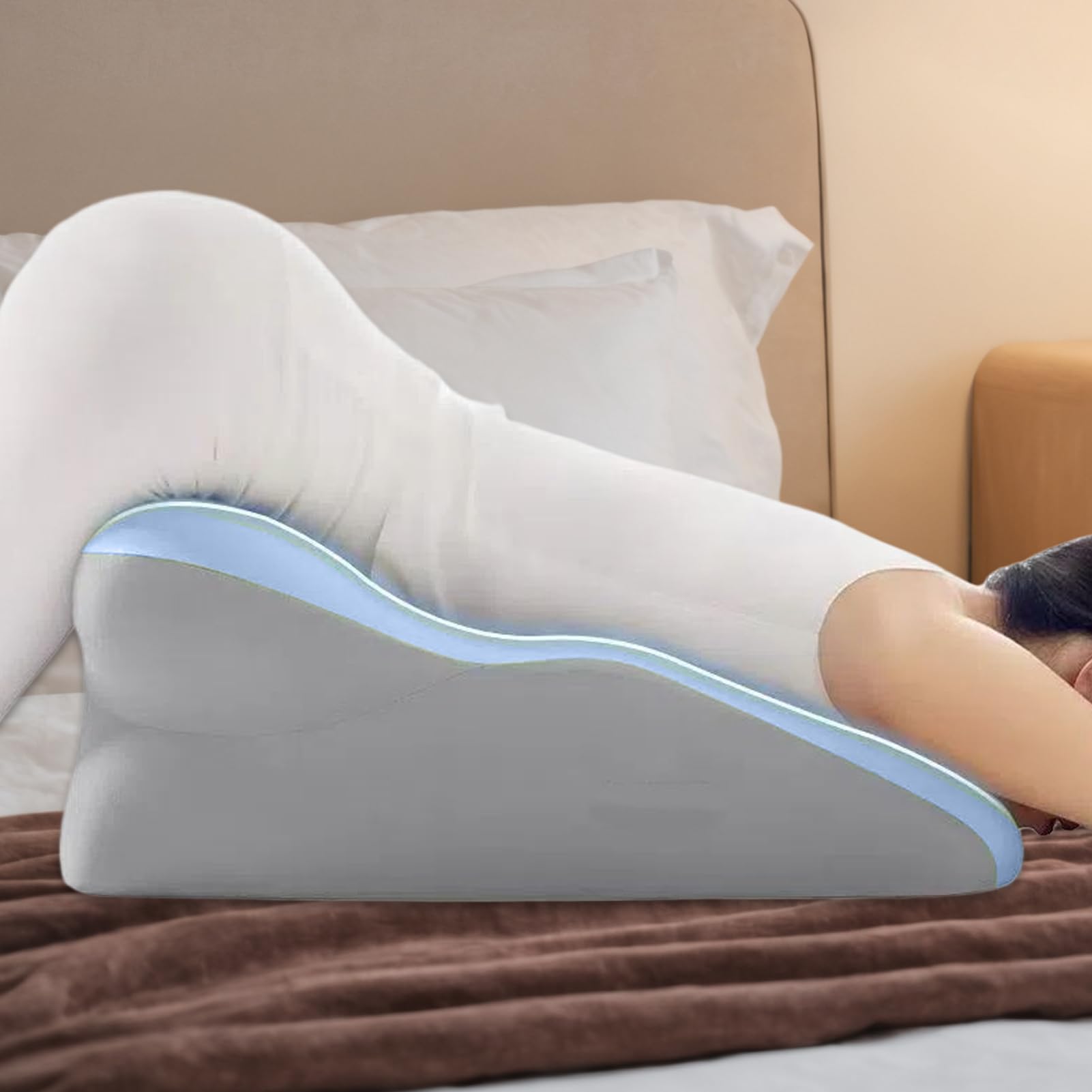Almohada Cuña Cojín Espalda Espuma Viscoelástica, Ayuda Sueño, Soporte | Almohadas Ergonómicas Elevadas Para Dormir Lavable Para Dormir De Lado, Ronquidos Y