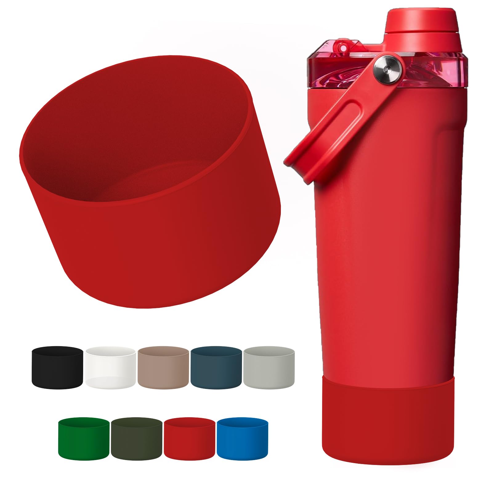 WUQID Protective Boot Compatible with Stanley Activate Shaker 20oz, Anti-Slip and Anti-Scratch Silicone Water Bottle Bottom Sleeve Cover for Stanleyy