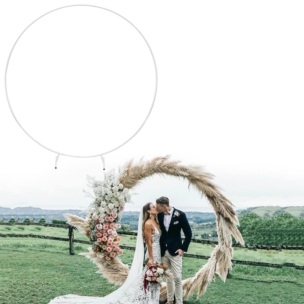 Himesi Round Wedding Props Arch Stand with Base for Outdoors Wedding Birthday Party Decorations 3.2ft 3.9ft 4.9ft 5.9ft 6.5ft 7.2ft 7.8ft 8.5ft (Size : Wedding archd-1.2m/3.9ft)