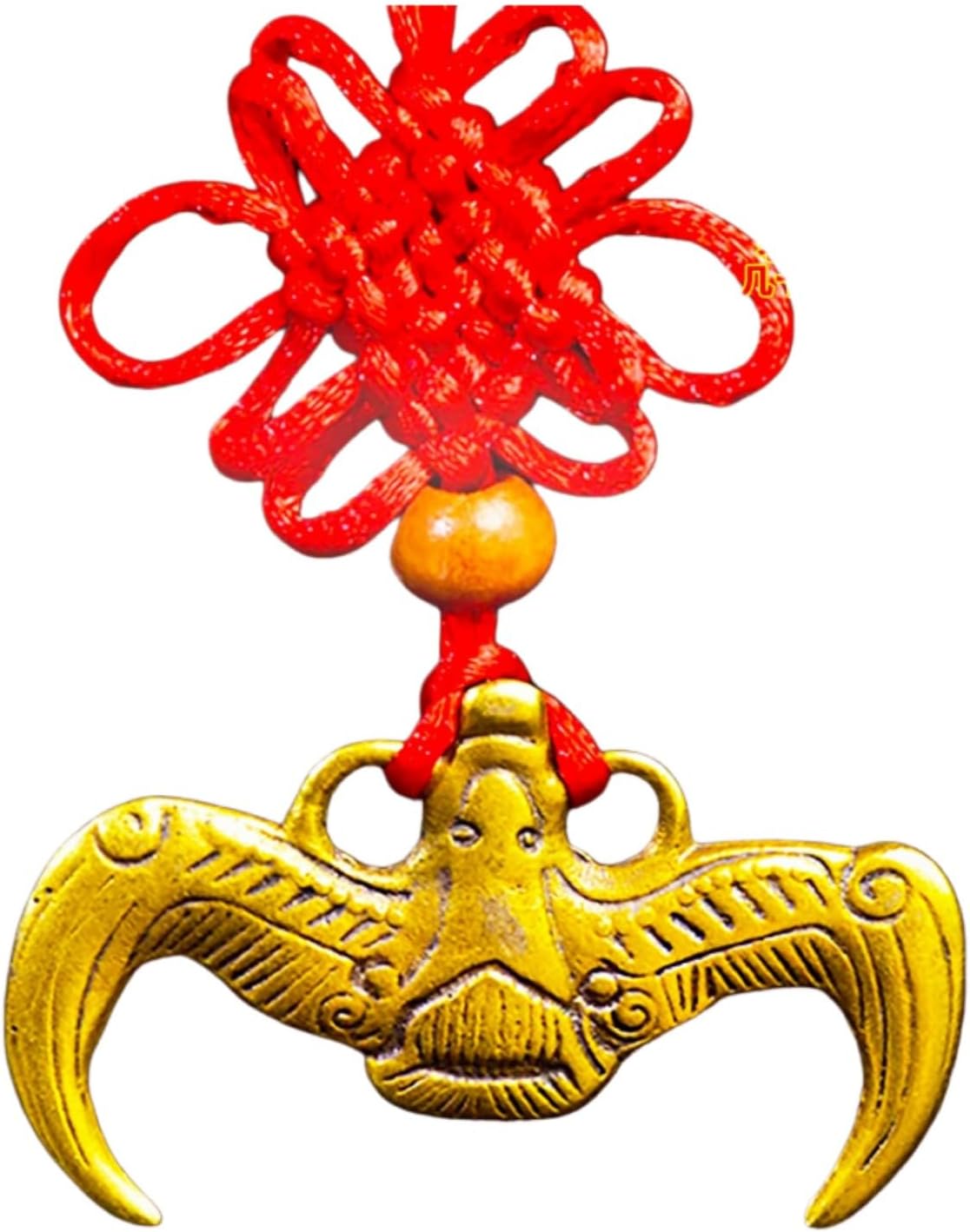 纯黄铜 Feng Shui Good Amulet 福鼠五福临门招财进宝横梁压顶大门卧室门对门 Feng Shui Good Amulet fengshui Chinese Tassel Ornaments-1146