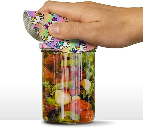 Miniatura 2 de Bonito diseño de unicornios kawaii redondo de goma antideslizante para tarro de tapa