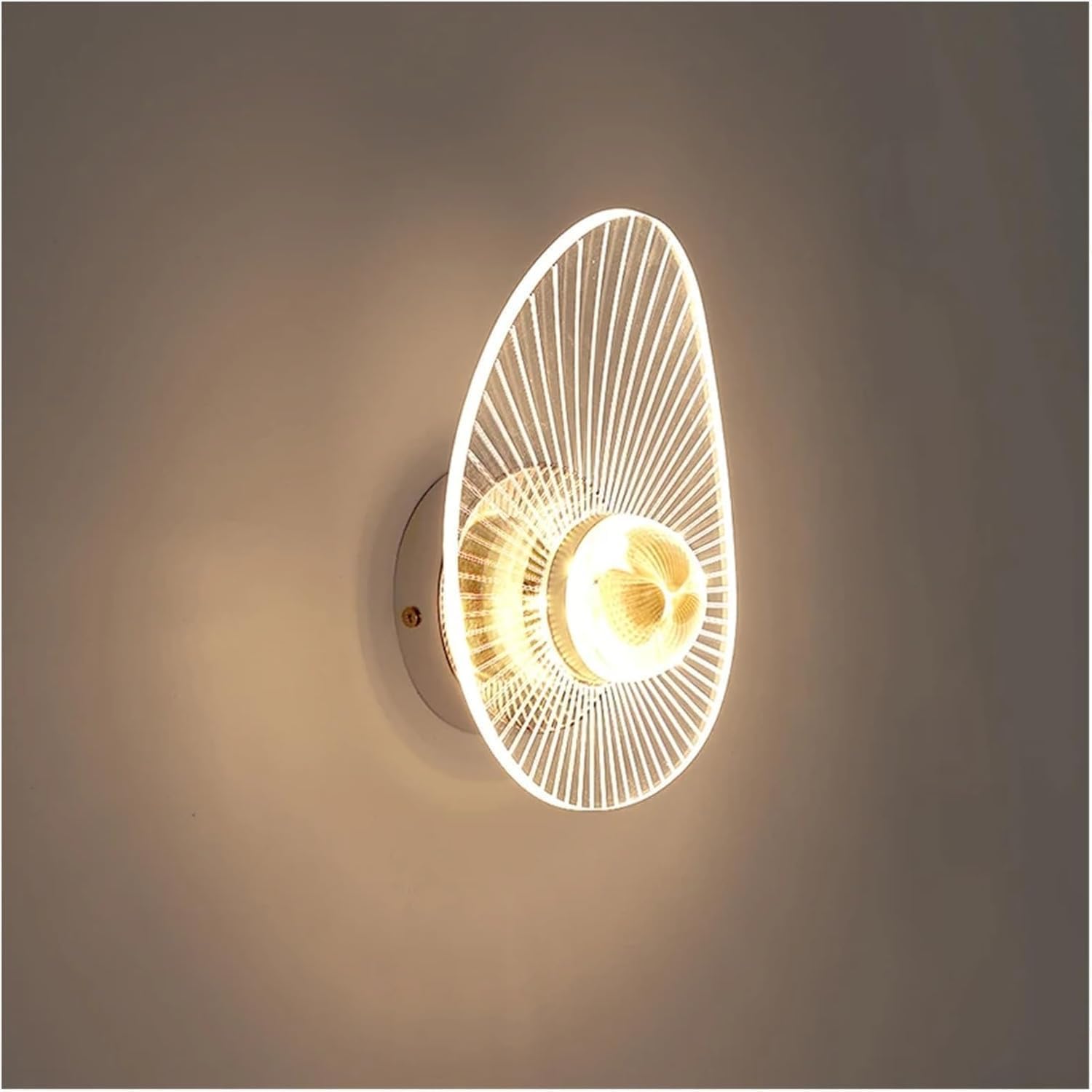 Bedside LED Wall Lamp Luxury Gold Base Wall Lamp Acrylic Corridor Home Wall Light Compatible with Aisle Living Room Wall Sconces Luxury Bedroom Hotel Bedside Decor Cozy Atmosphere Lamp