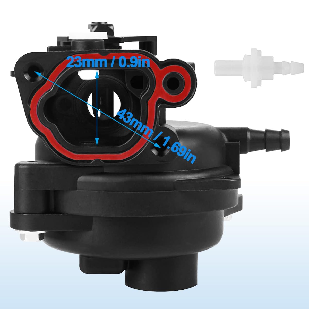 ZAMDOE 799583 Carburador de cortacésped para motores Briggs & Stratton 300E 450E 500E OVH 125cc 140cc 08P502 09P602 Series reemplaza 591160 595656 591979 593261