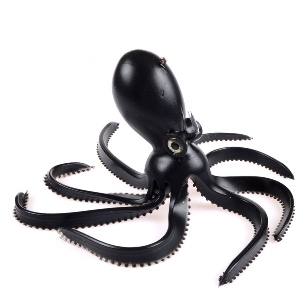 Pulpo Artificial Jig Head con señuelo con Falda de Plomo de Cola Larga para Pesca de Agua Salada Big Game (PVC, 9cm/18cm/24cm, opción