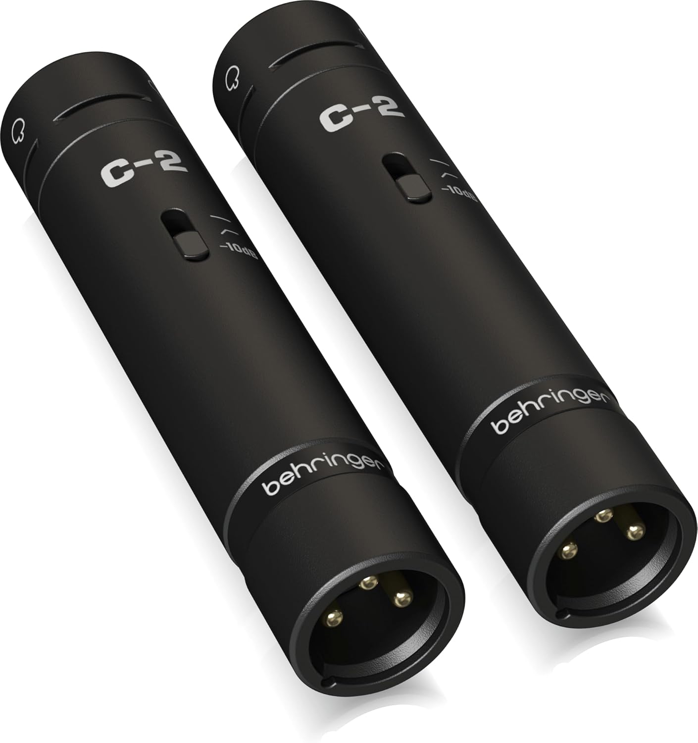 Behringer C-2 Dark Edition Matched Pair Small-Diaphragm Condenser Microphones, Cardioid, 20Hz–20kHz, Stereo Recording with Shock Mounts and Carrying Case