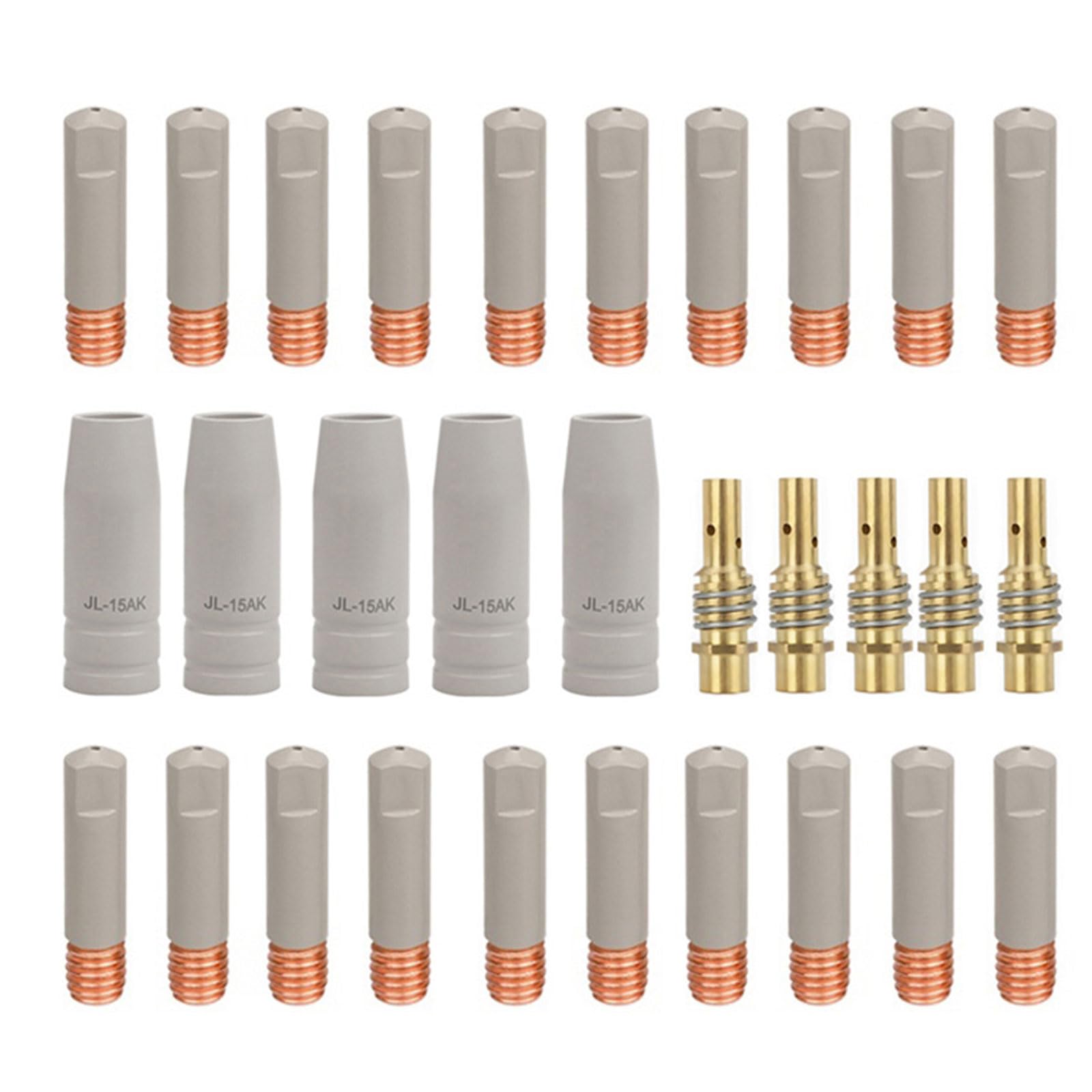 30PCS Coated Welding Nozzles Heat Dissipation Design with Protective Coating Suitable for Torches Metal Construction Metal Welding Nozzle with Heat Dissipation