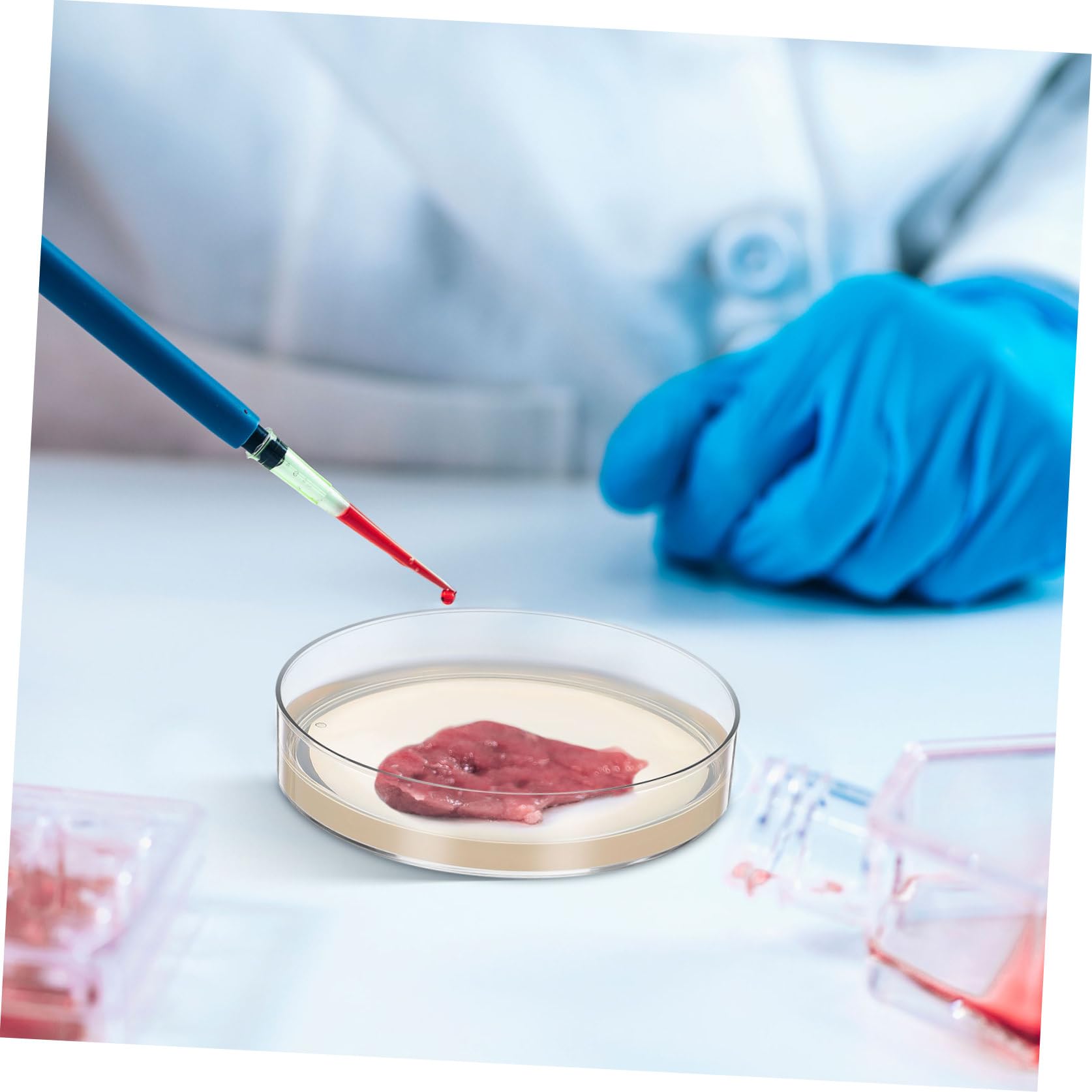 SEWACC 10 Vorgegossene 7cm Petrischalen mit Nähragarplatten aus Agar für Naturwissenschaftliche Experimente in Schule Einfach zu Verwenden für Schüler