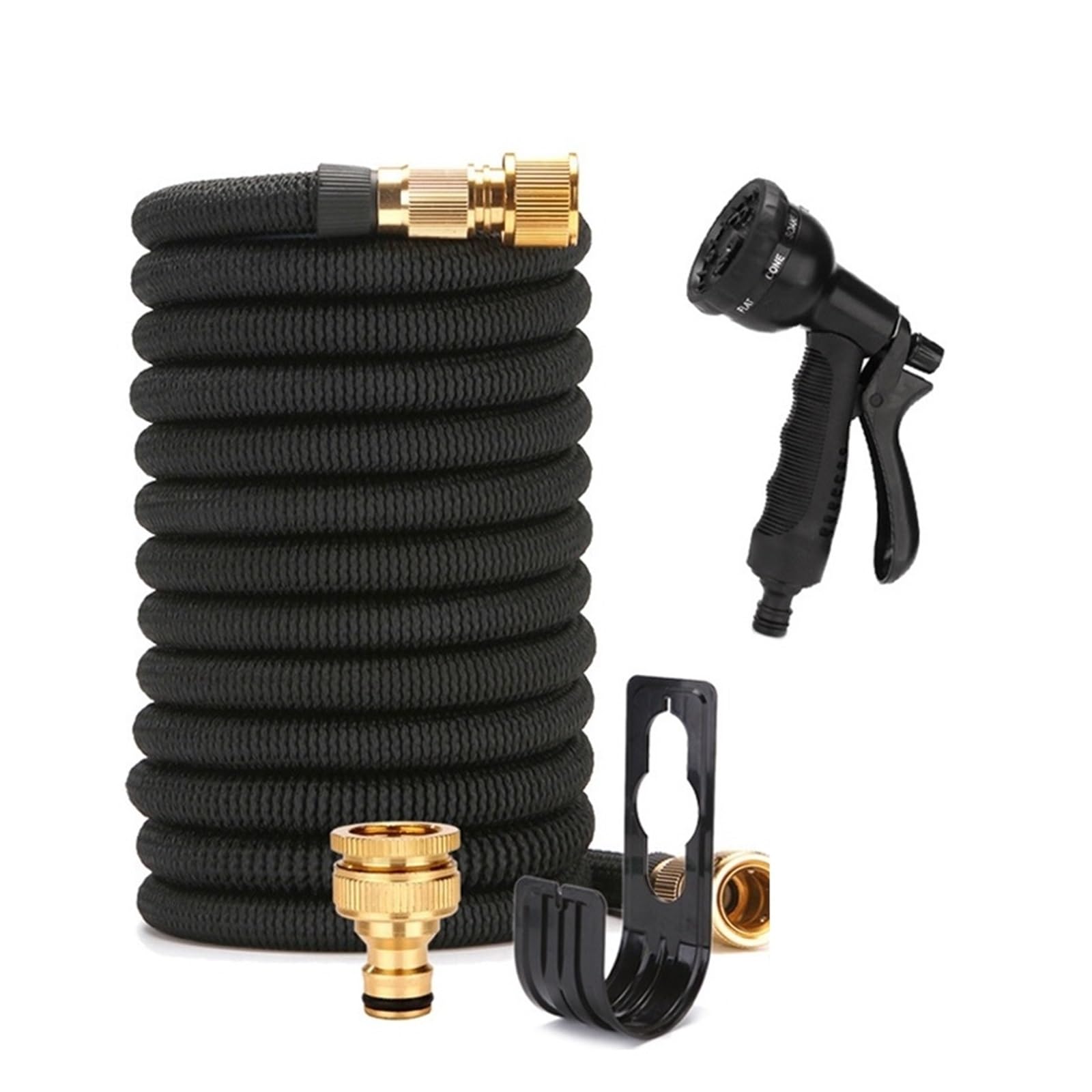 Conector Doble de Metal, Manguera de Agua Extensible, Manguera de jardín de Alta presión, Carrete de Manguera de PVC para riego agrícola, Lavado de Coches, ampliamente Utilizado (ve
