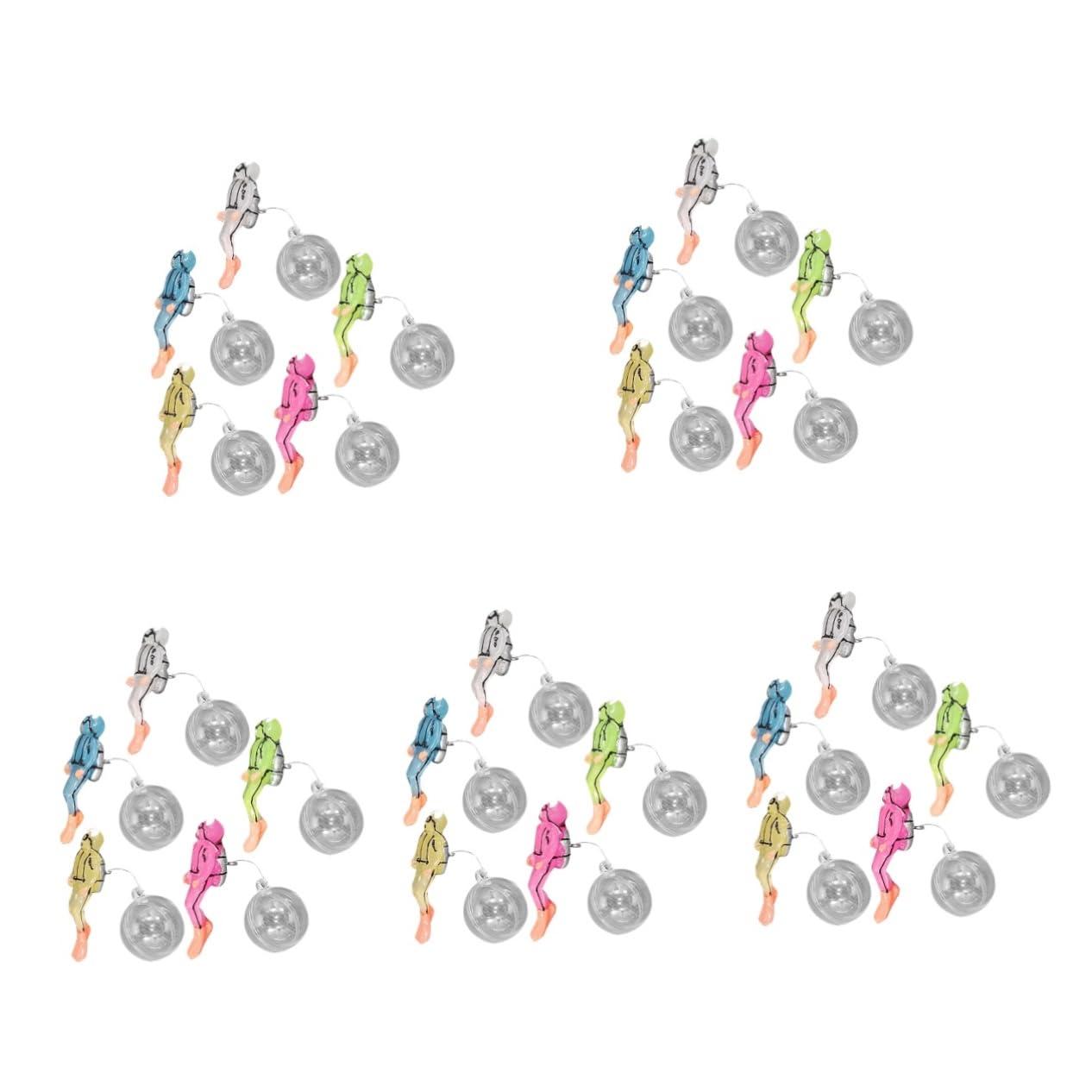 BESPORTBLE 25ensembles Figurines De Plongeurs Décoratifs Lumineux pour Aquarium De Ornements Flottants Accessoires pour Réservoirs Et Aquariums Ajoutent Une Ambiance Naturelle Et Vivante