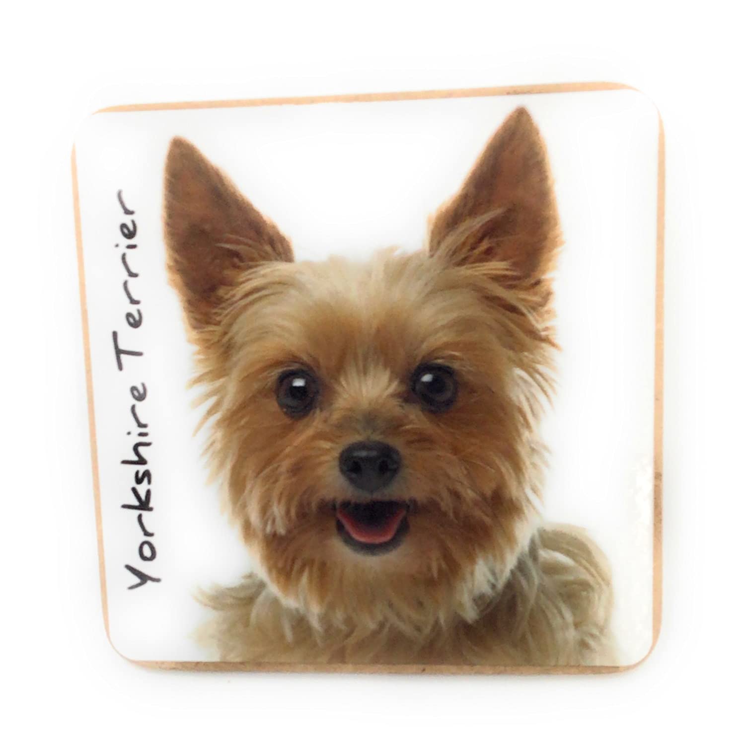 Royal County White Yorkshire Terrier Dog Pet Coaster For Drinks, Coffee, Tea. 9.5 X 9.5 Cm. Birthday Present, Christmas Stocking Filler, Dog Dad/Mum Gift, Dog Lovers.