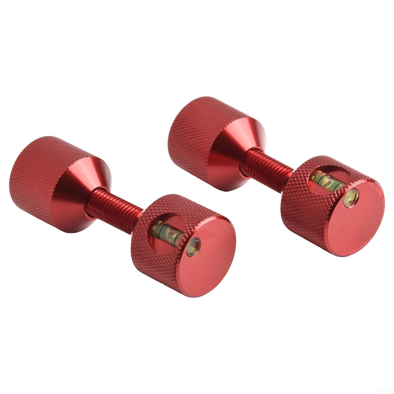 118 Set di perni di posizionamento per flangia a due fori in alluminio 6061 temprato per un allineamento preciso del tubo con posizionamento sfumato su flange da 150 libbre (rosso, 4 pezzi)