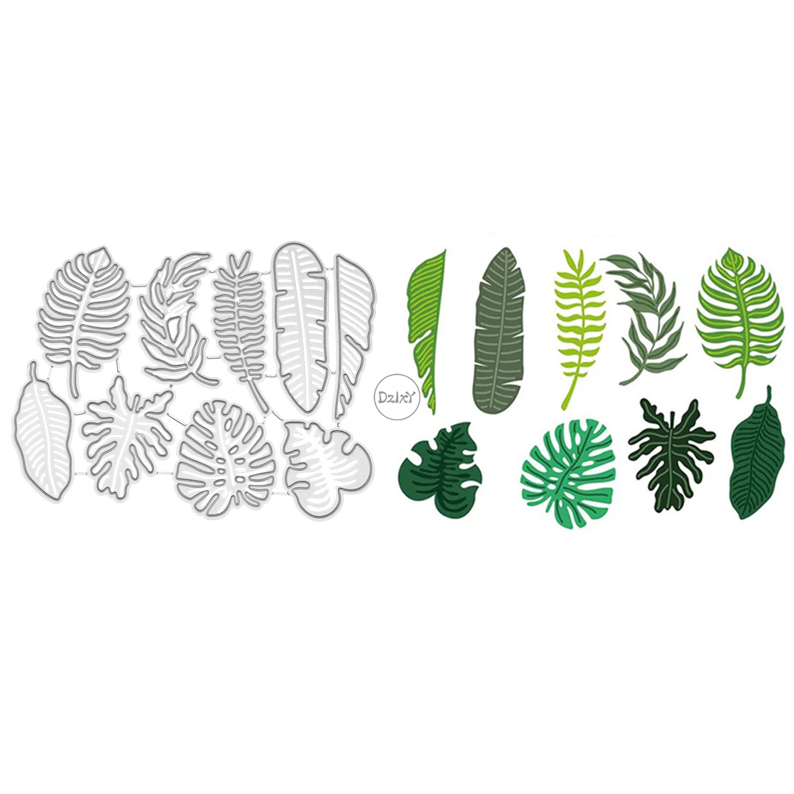 Tree Leaves Banana Leaves Monstera Metal Cutting Dies for Card Making