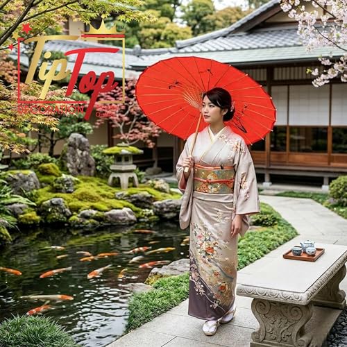 Image of Parasol Japanese Traditional Umbrella (33 Inch) (Authentic) (Handmade) (1 Piece)