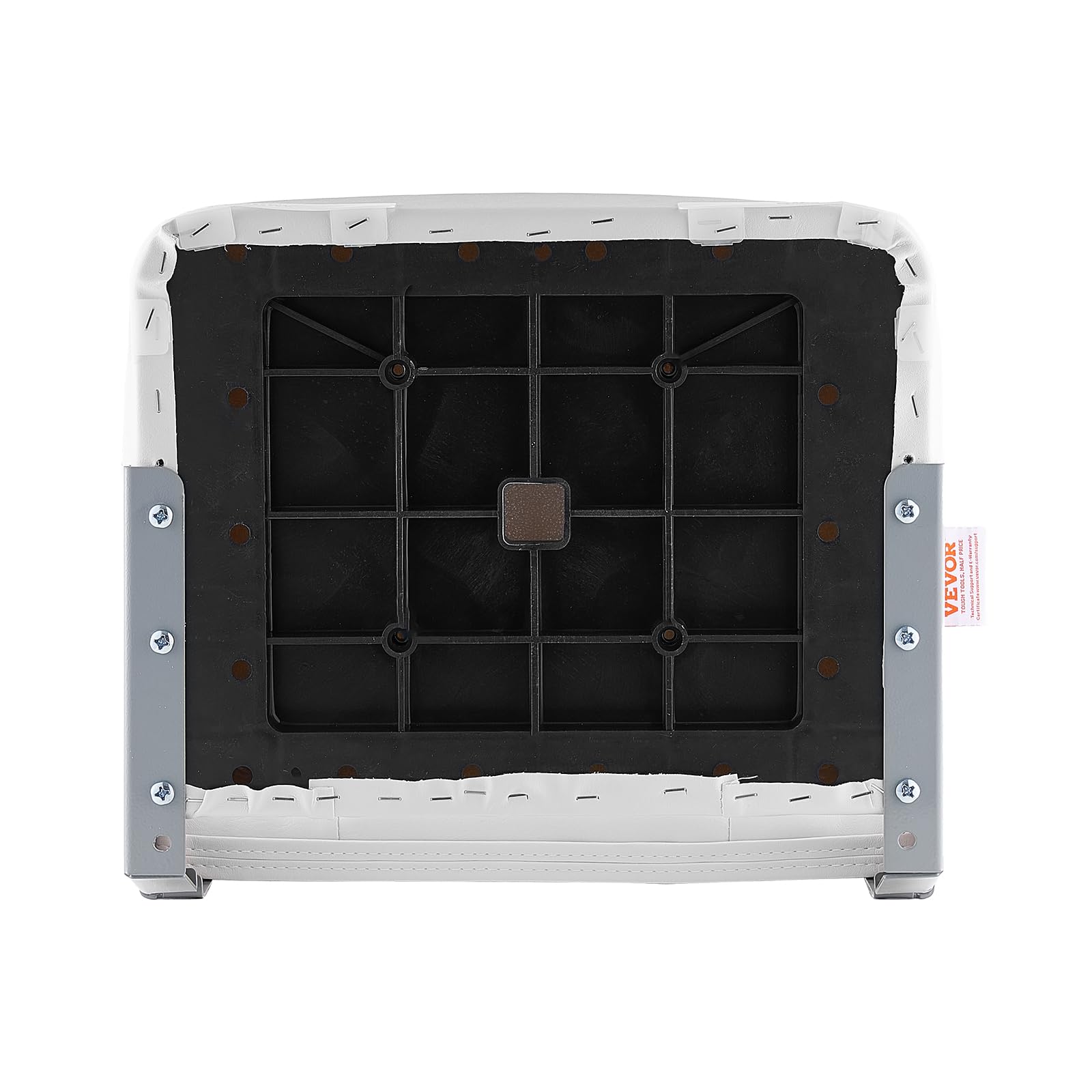 VEVOR Asiento de Barco con Respaldo Bajo Silla de Barco de Pesca Plegable con Cojín de Esponja Espesado y Cuero de PVC Impermeable Asiento de Bote Abatible para Barcos de Pesca, Yates, Blanco