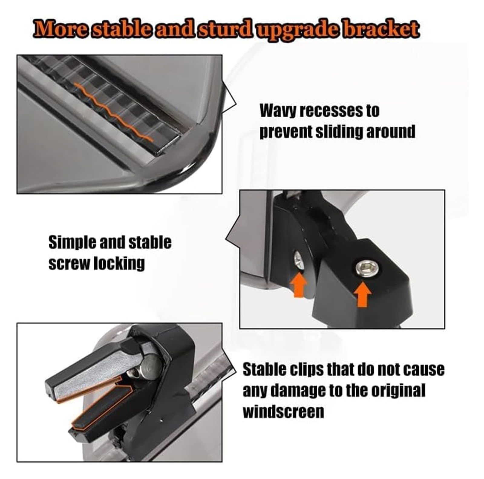 Motorcycle Windshield Adjustable clip-On,ADV350,ADV150