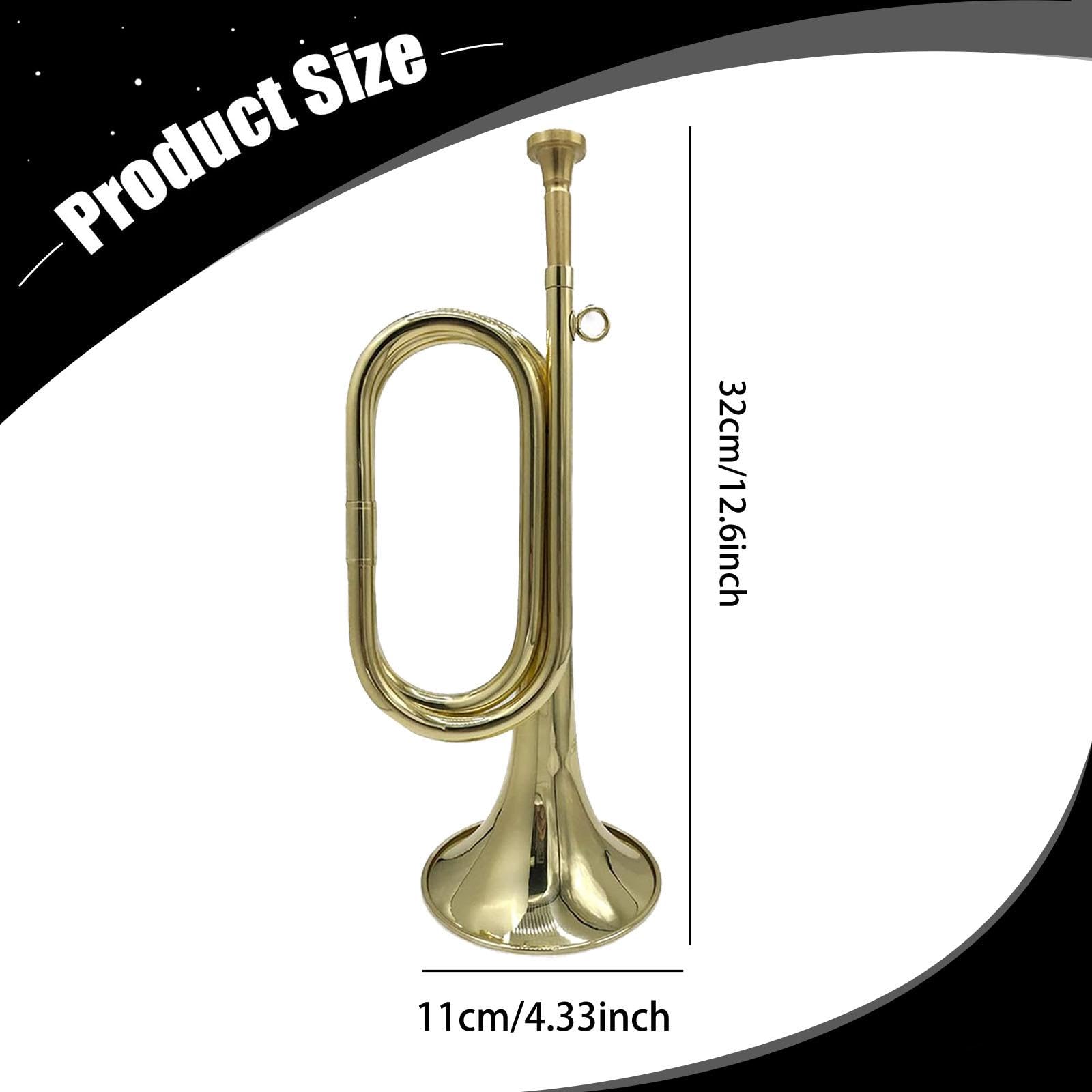 F Fityle Trompeta, instrumento de viento metal, instrumento musical ligero, trompeta de caballería para principiantes, espectáculos, orquesta, niños y, Style a