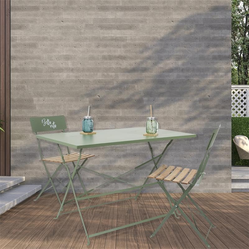 Table gain de place Palerme kaki 110x70 cm pliante pour studio