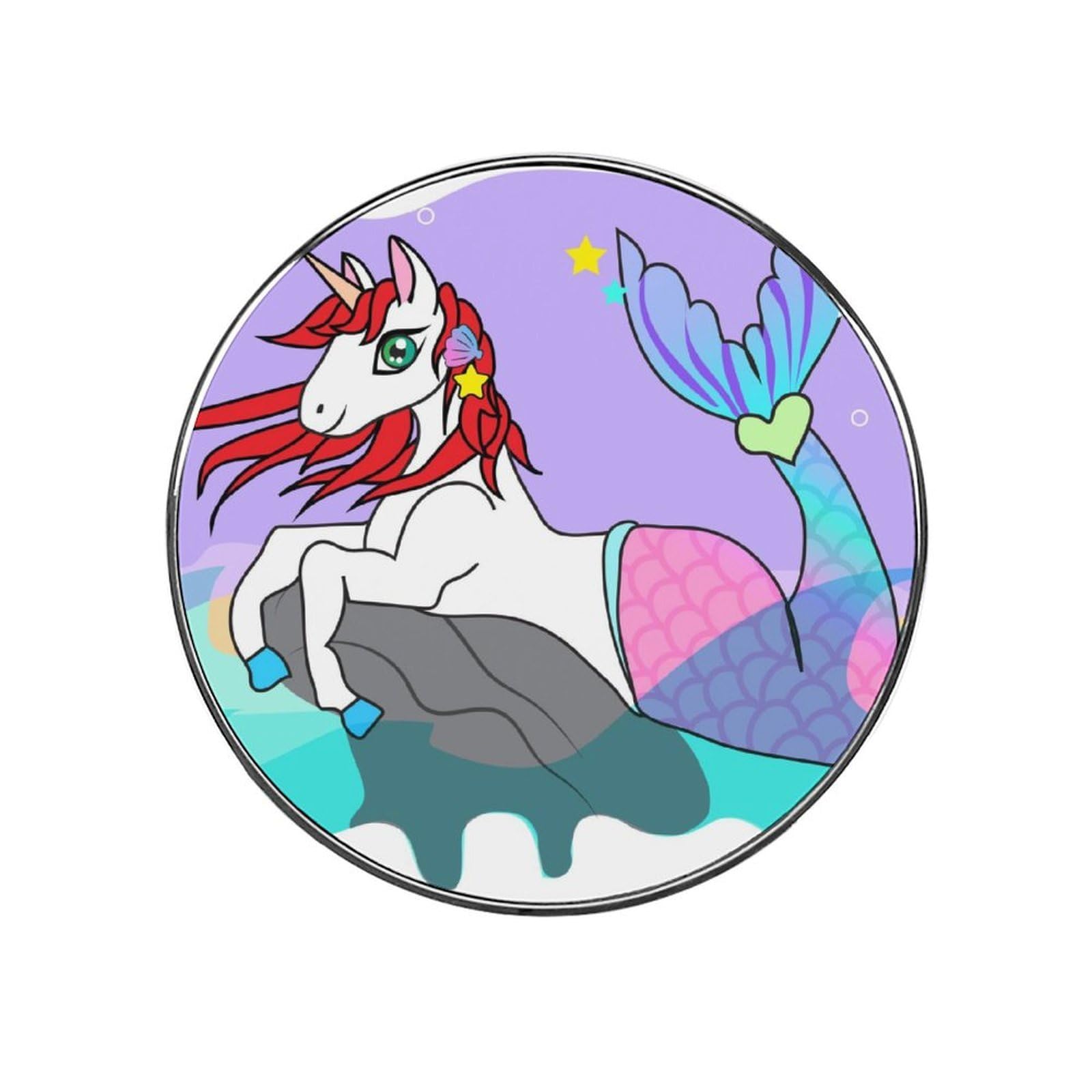Unicorn Mermaid Alloy Fridge Magnet For Office Cabinet Refrigerator Whiteboard Photo