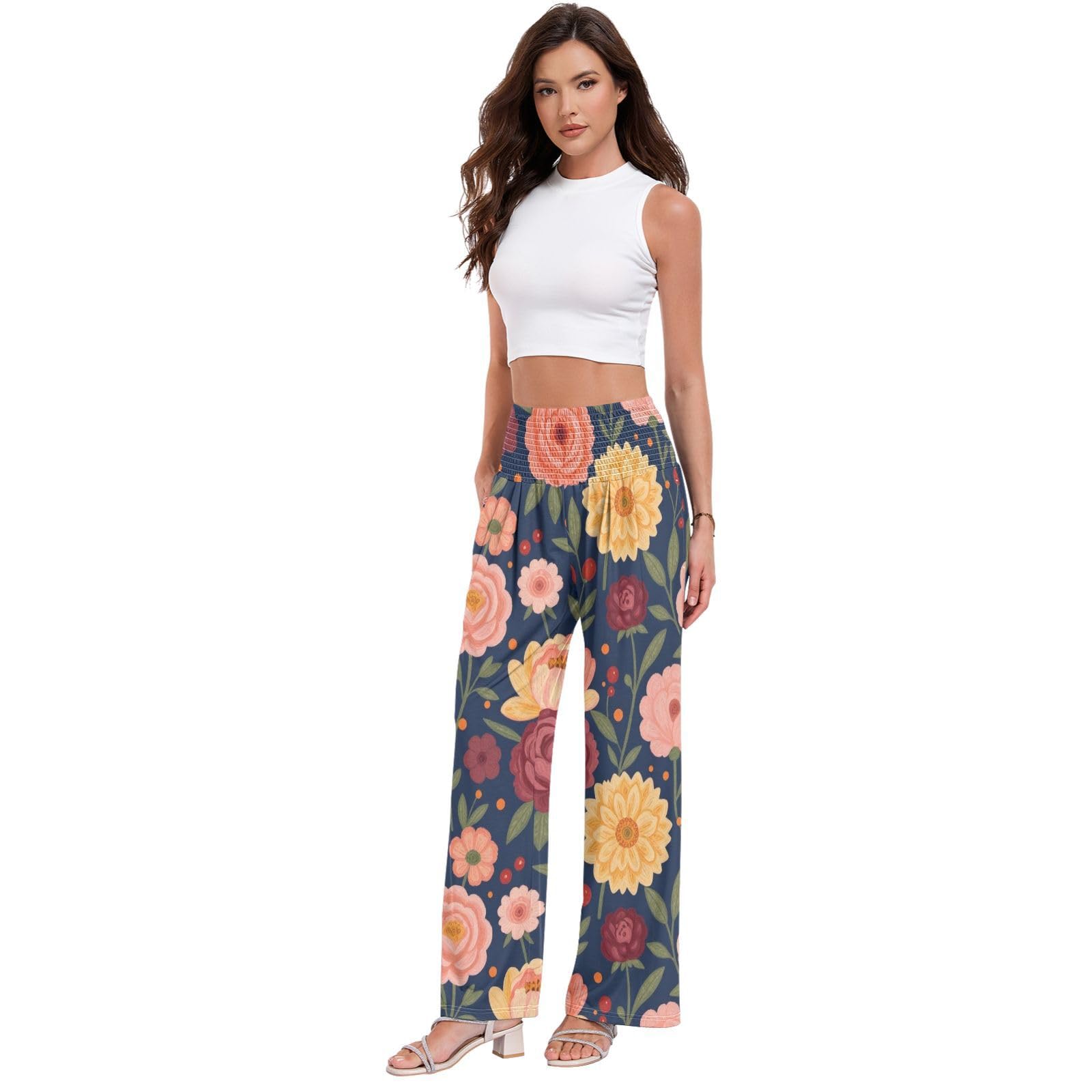 Western Pioneer Country - Pantalones de descanso para mujer, ligeros, elásticos, casuales