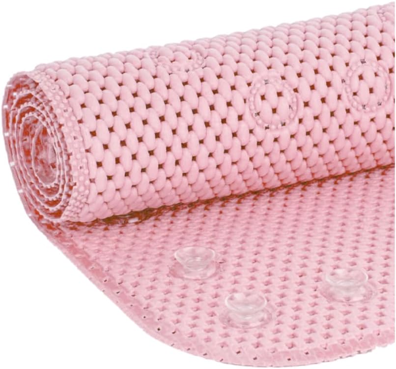 Miniatura 2 de Tapete de lujo para bañera antideslizante, de espuma suave, para bañera, tapete para bañera con orificios de drenaje, ventosas, 36 x 17 pulgadas