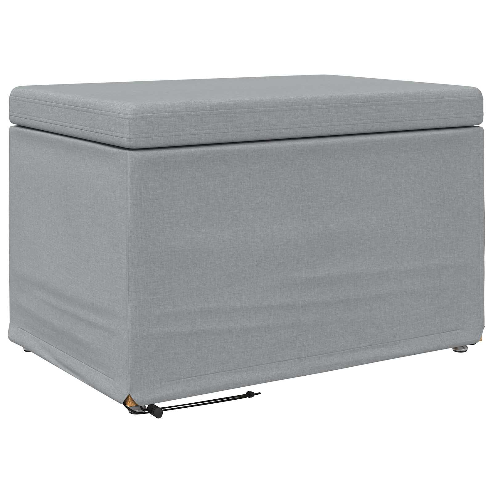 vidaXL Taburete Gris Claro 61 x 41 x 40 cm Tela y Madera Ingeniería