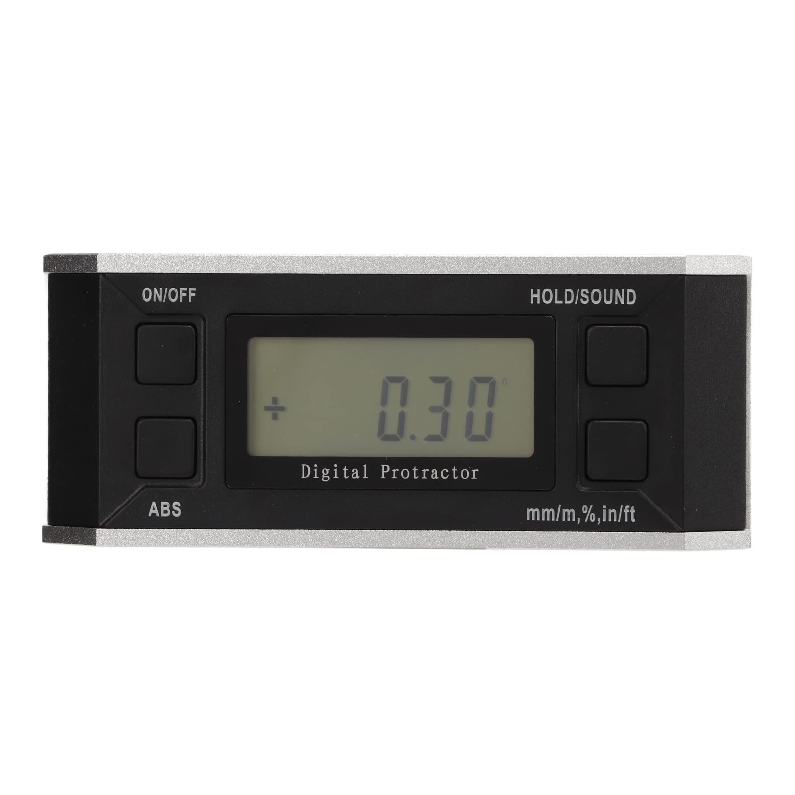 Hyuduo Inclinometro per Materiale Digital Display Digital LCD con varietà di Lettura per la Misurazione Dell'angolo in (Retroilluminazione con nastro)