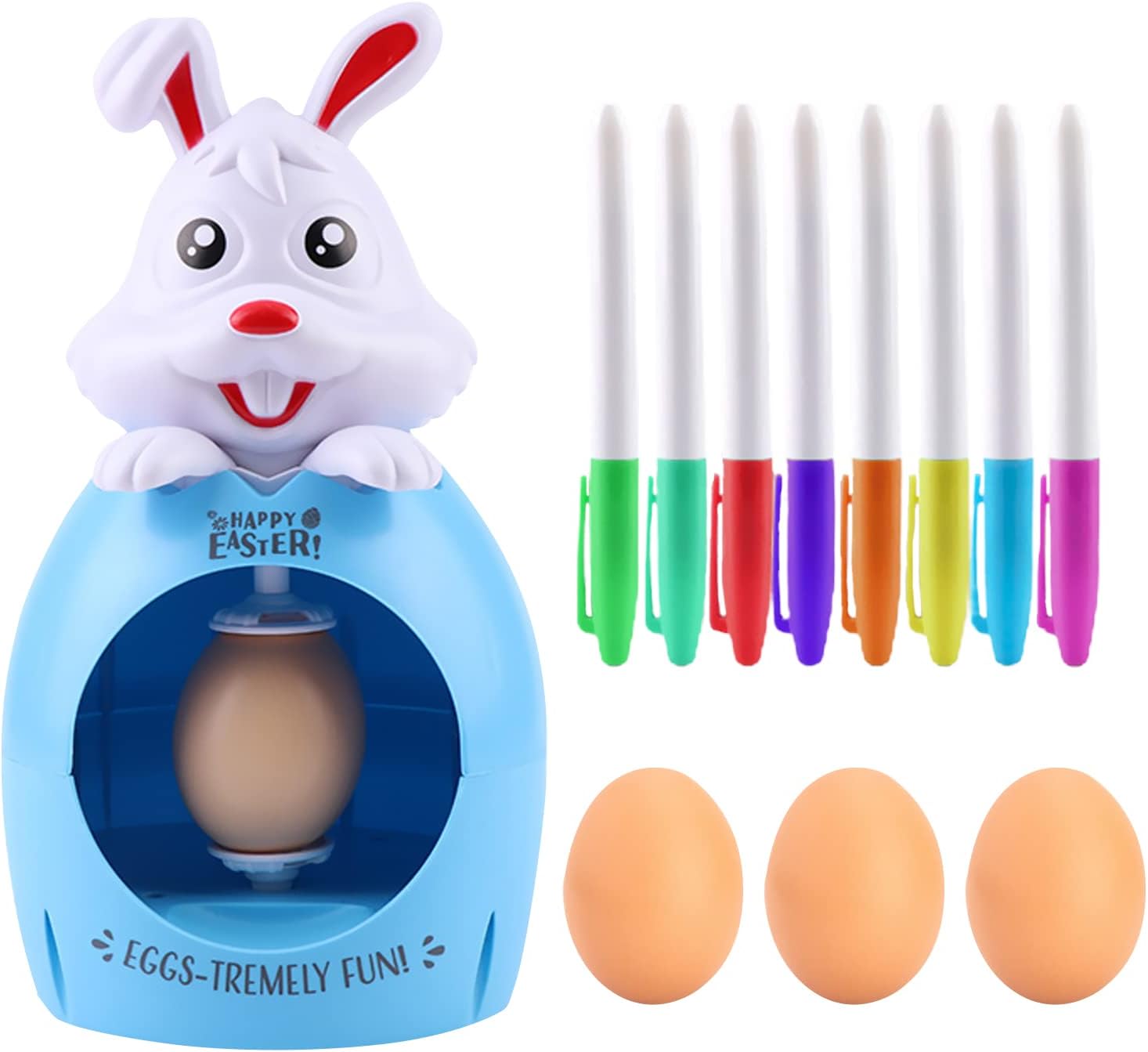 WINARA EggMazing Easter Egg Decorator Kit,Battery Driven Spin Machine
