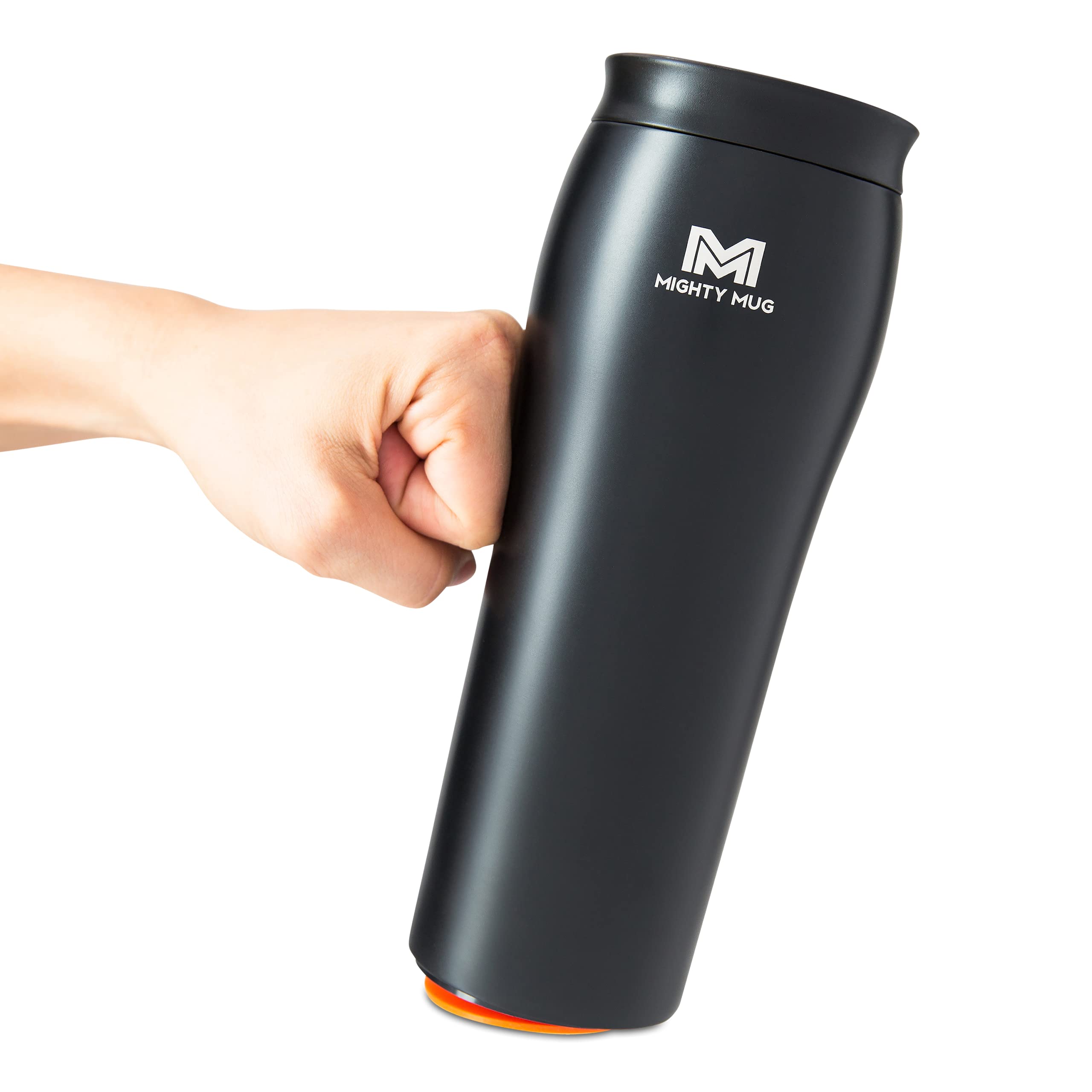 Mighty Mug | The Untippable Mug | Grips When Hit, Lifts for Sips | Insulated Stainless Steel Tumbler | Cupholder Friendly | Gifts for Women Men All |