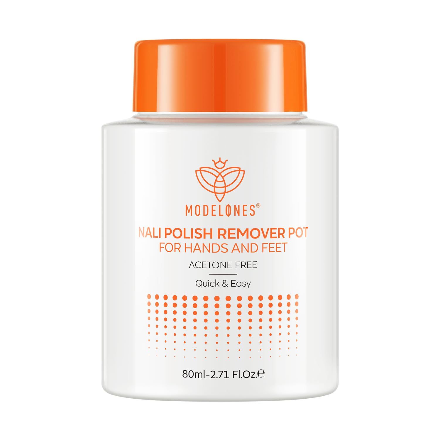Modelones Nail Polish Remover Acetone-Free & Non Drying Nail Polish Remover Pot with Sponge-Top Lid Contains Jojoba Oil Professional Nail Remove Jar for Home Salon (80 ml)