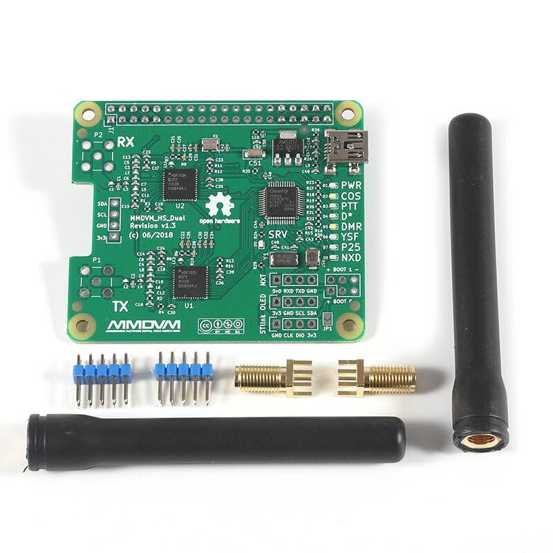 VIDOO HS_Dual_Hat RX TX UHF VHF Płyta Hotspot + Antena + Wsparcie P25 DMR YSF NXDN dla Raspberry pi-Z Wyświetlacz Ekran + USB