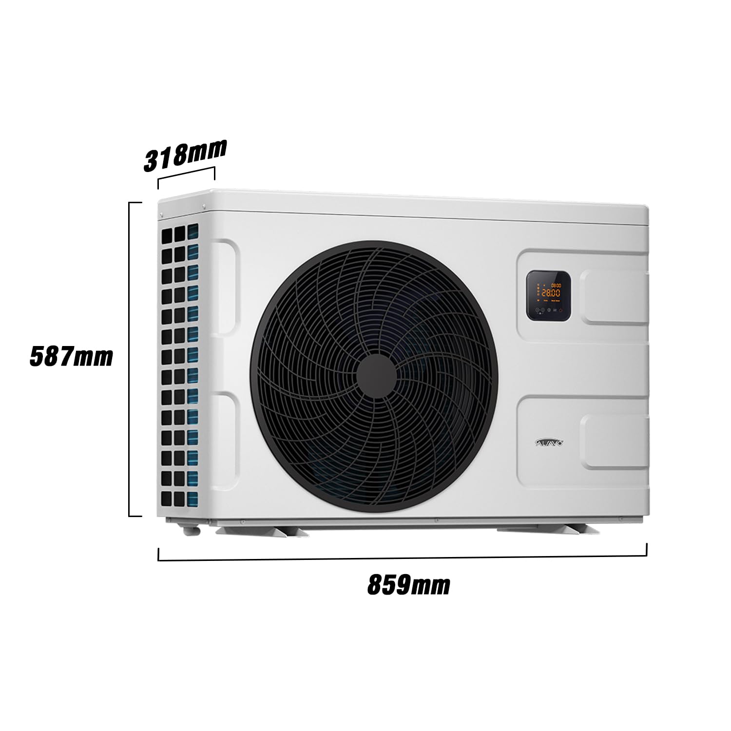 INVERBOOST Elite Pool Wärmepumpe Inverter 7,5 kW für Schwimmbecken bis 20 m³, COP bis 16, Leiser Betrieb, WiFi & Sprachsteuerung | Vollinverter Pool-Wärmepumpe mit COP bis 16, WiFi-Steuerung
