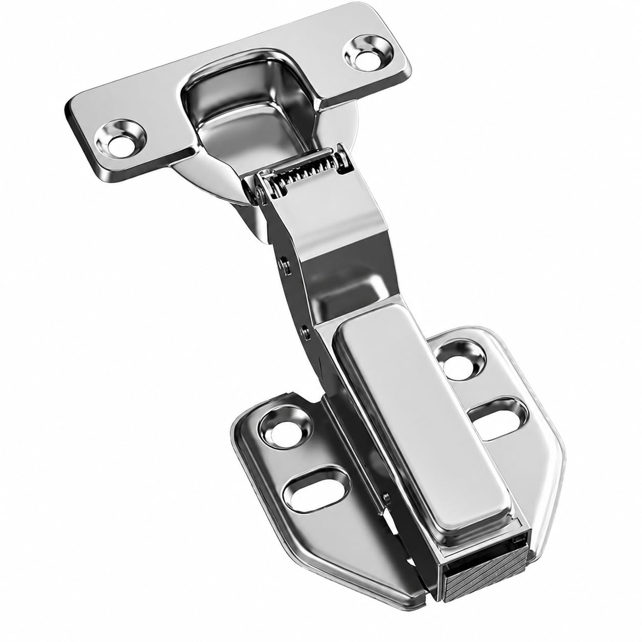 4 Pack Soft Close Cabinet Hinges, Clip-On Concealed Door Hinges with Nylon Damper, 2-Stage Buffer Cupboard Hinges for Kitchen Cabinet, Wardrobe, Furniture Door Replacement,Wide Bend - Inset