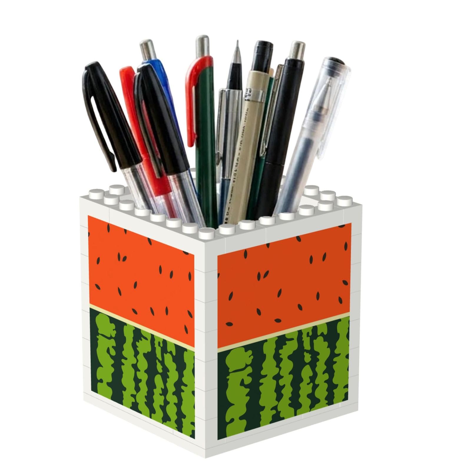Poadnly Watermelon, Pen Pot Pencil Holder for Office Home School, Compact Desk Organiser for Office Stationery