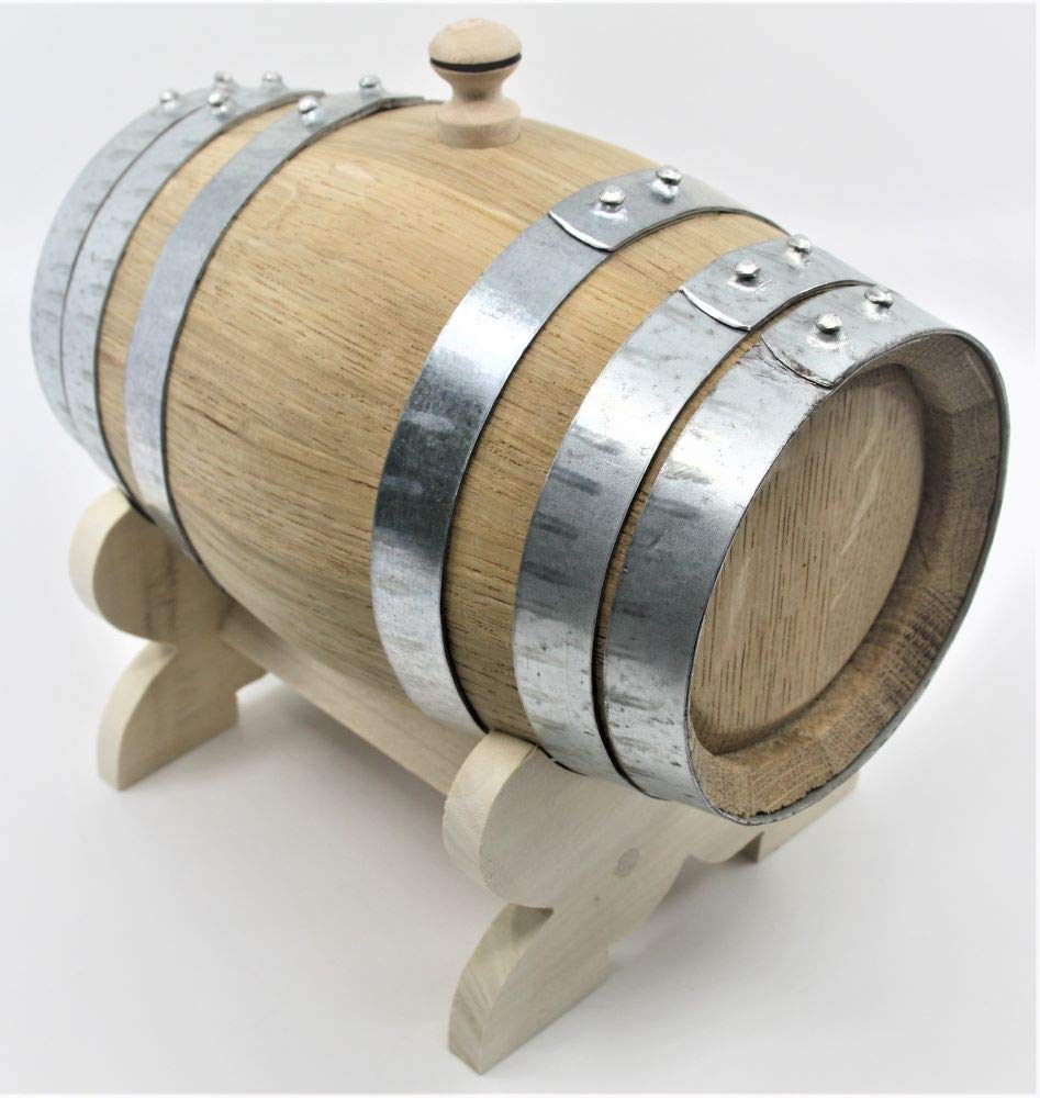 MAAJ® getoastetes=ausgebranntes WEINFASS/WHISKYFASS/SCHNAPSFASS WINZER-BÖTTCHER-QUALITÄT AUS FRANZÖSICHER EICHE - MADE IN PORTUGAL (5 L)