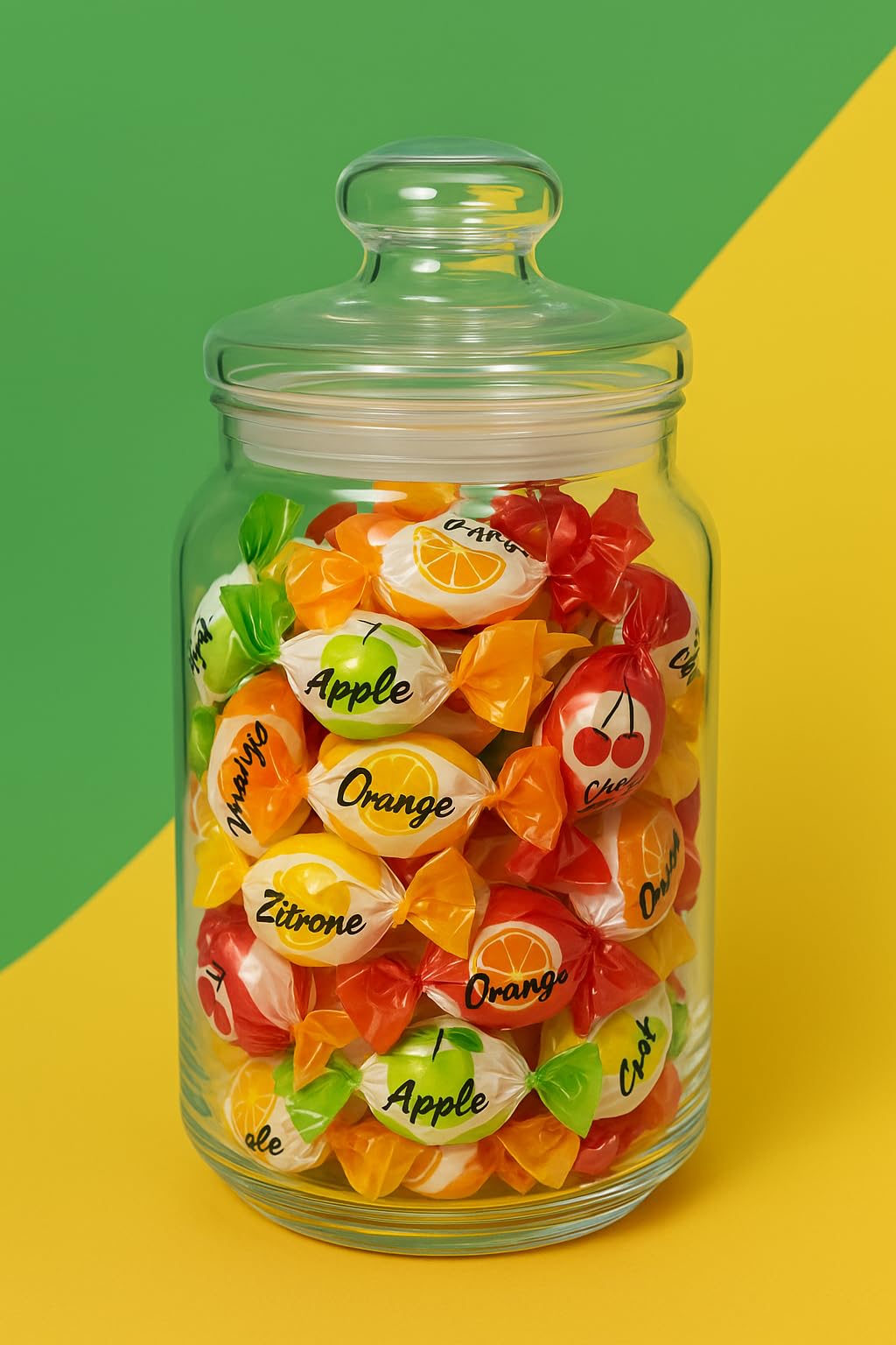 vontek 10 kg Bonbons Großpackung – 1800 Bonbons einzeln verpackt – Perfektes Wurfmaterial für Karneval, Fasching, Halloween, Messen – Fruchtbonbons, Mini Bonbons, bunt gemischt