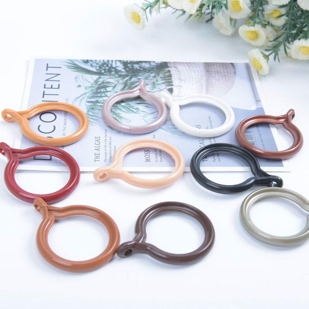 Anelli per Tende 15 Pezzi Anelli per Tende da Doccia Ganci per Tende da Doccia in plastica per Asta Doccia da Bagno Anelli da 1,4 Pollici (Colore: Bianco) (Giallo) (Bianco)